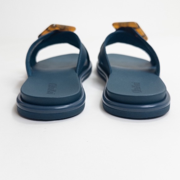 Olukai La'i Slide Sandals Women 8 Blue Tortoise Buckle Comfort Slip-On 31473-00 - Picture 16 of 16